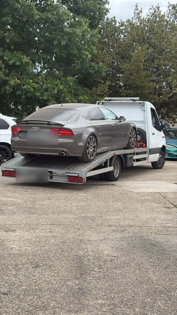 Dépannage et remorquage Bordeaux : Audi A7 transportée sur plateau